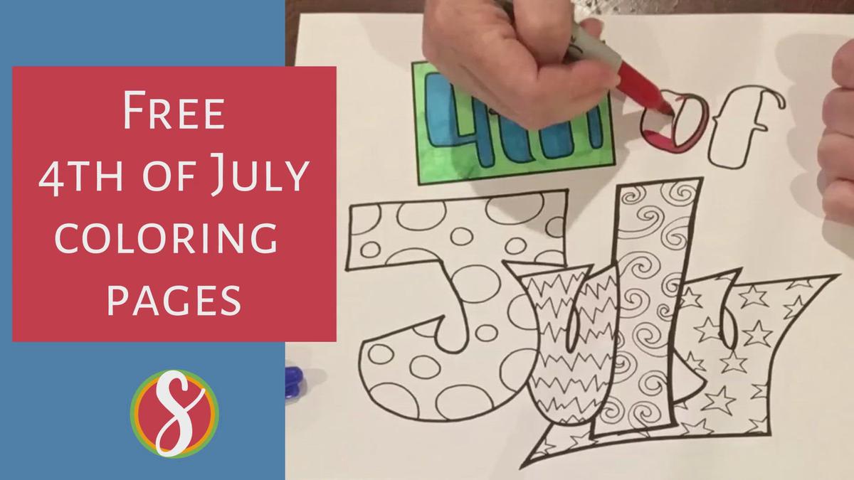 'Video thumbnail for 4th of July Free Coloring Pages'