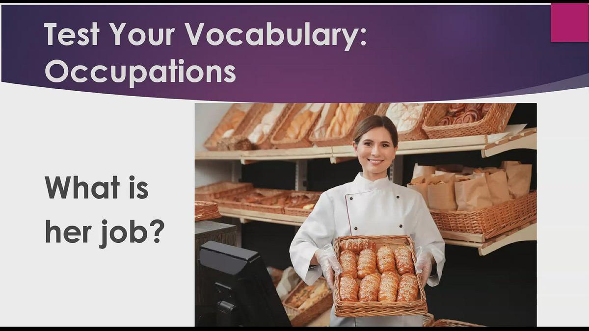 'Video thumbnail for Test Your English:  Occupations'