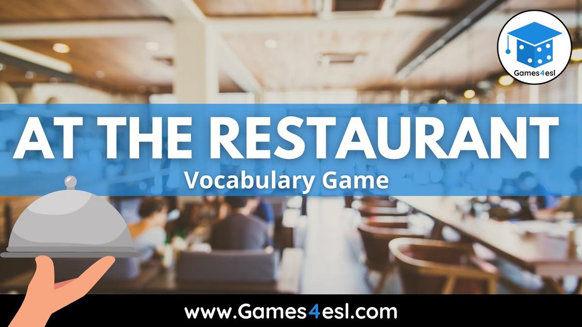 'Video thumbnail for At The Restaurant Vocabulary | Guess The Word'