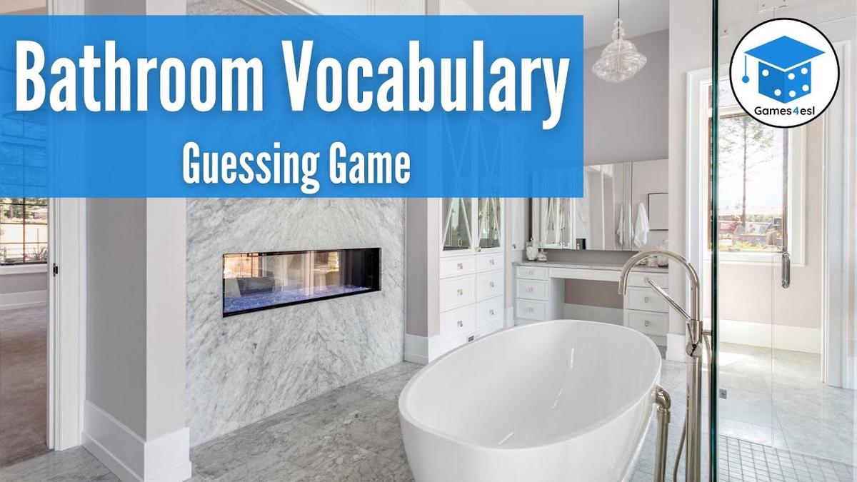 'Video thumbnail for Bathroom Vocabulary In English | Guess The Word'
