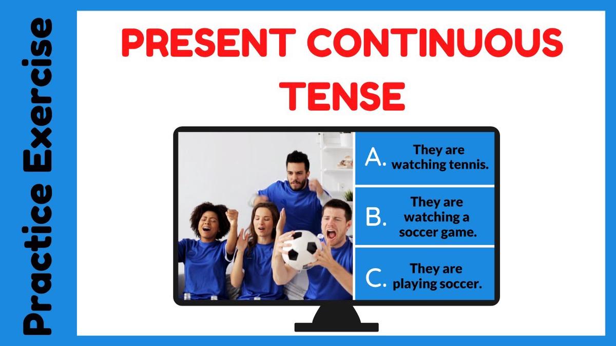 'Video thumbnail for Present Continuous Tense Examples | English Exercises For Beginners'