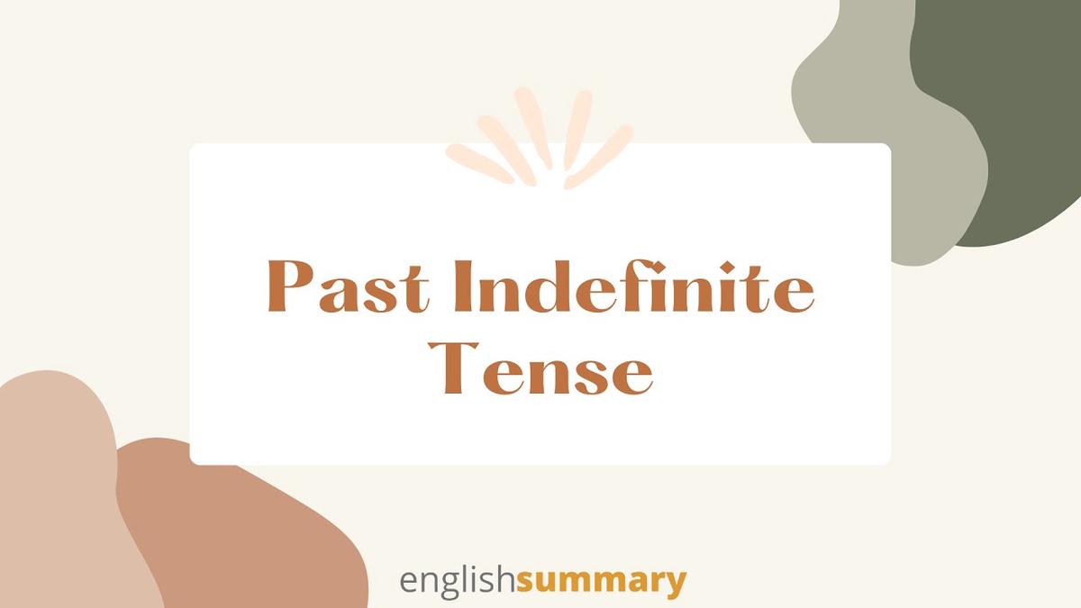 'Video thumbnail for Chapter 6: Past Indefinite Tense Rules, Examples & Exercises in Hindi/Urdu'