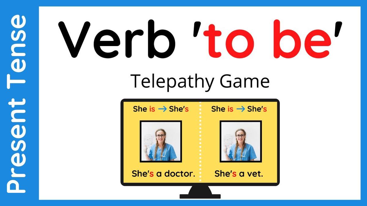 'Video thumbnail for Verb 'to be' Activity | Present Tense'