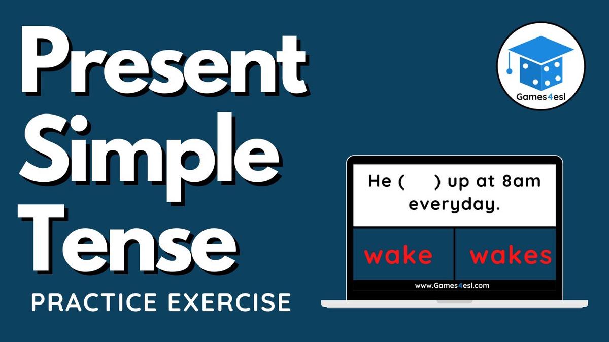 'Video thumbnail for Present Simple Tense Exercise | Grammar Quiz'