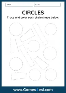 25 Free 2D Shapes Worksheets | Games4esl