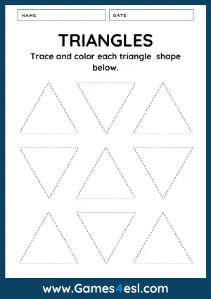 2D Shapes Tracing Worksheet