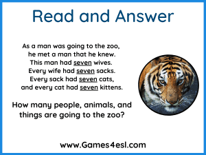Easy Riddles For ESL Students