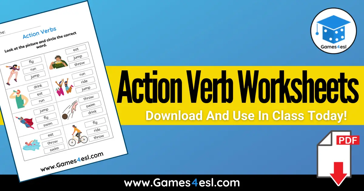 action verb list for kids