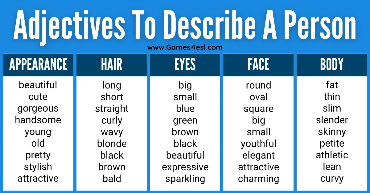 examples of adjectives for kids