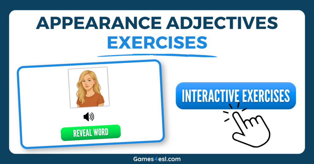 Online appearance adjectives exercises