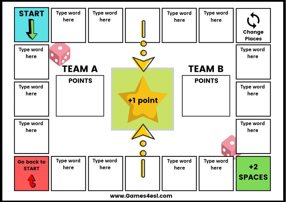 Printable Board Game Template