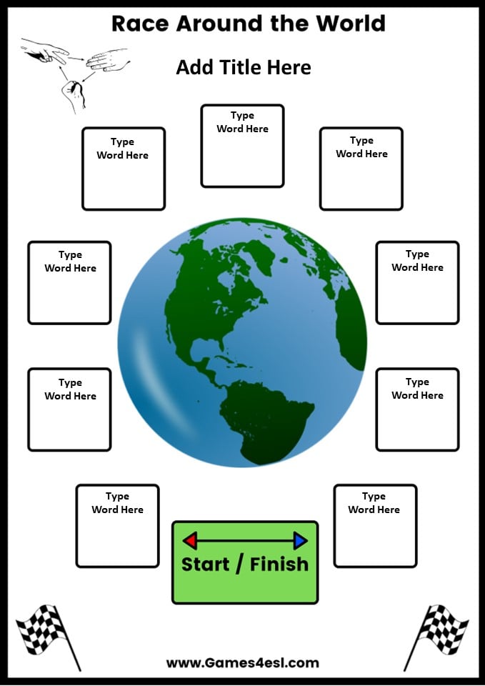 A printable board game template