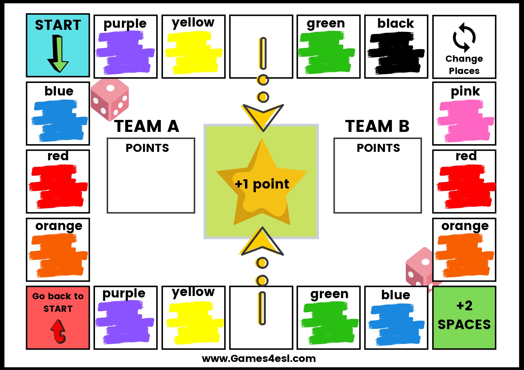 Printable Board Games To Teach Colors In English | Games4esl