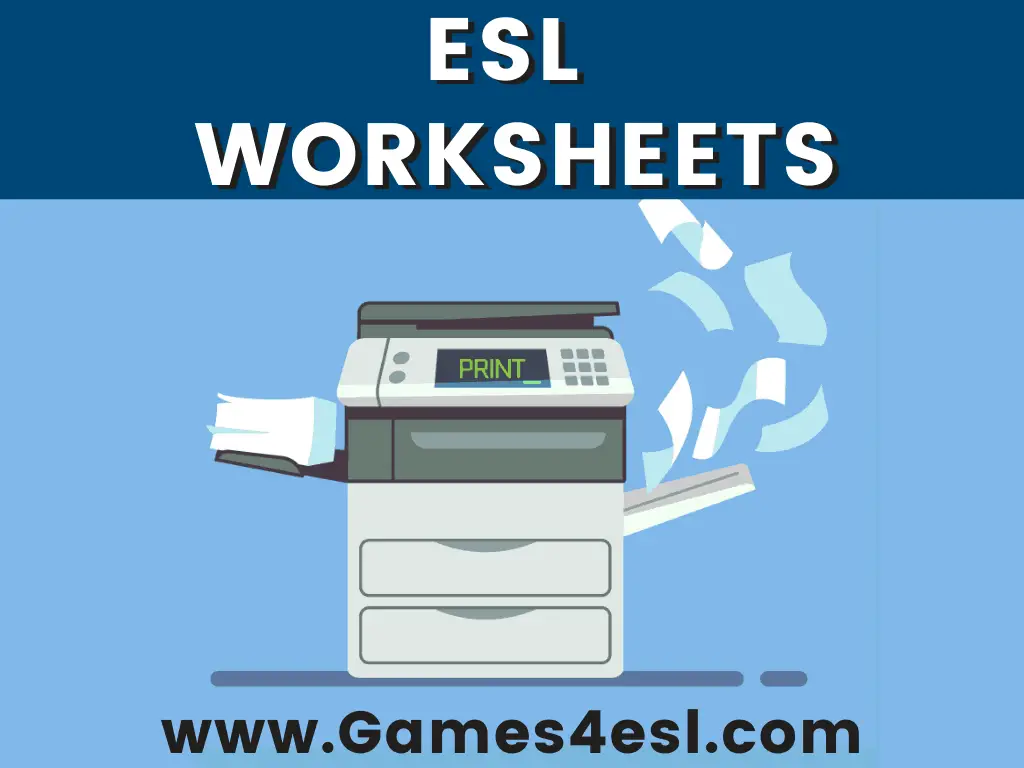 esl worksheets free worksheets for teaching english games4esl