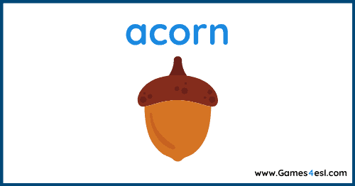 Fall Vocabulary - acorn