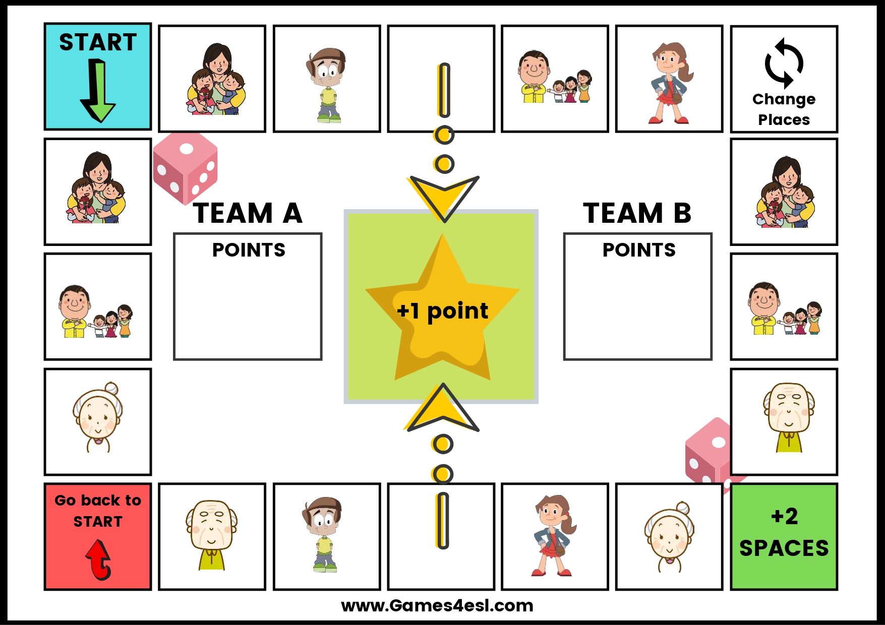 Printable Family Board Games | Games4esl