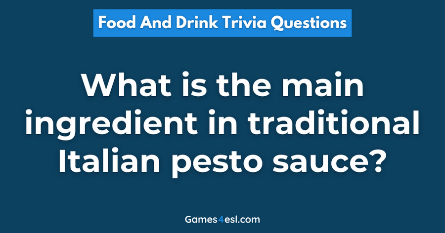 A Food And Drink Trivia Question