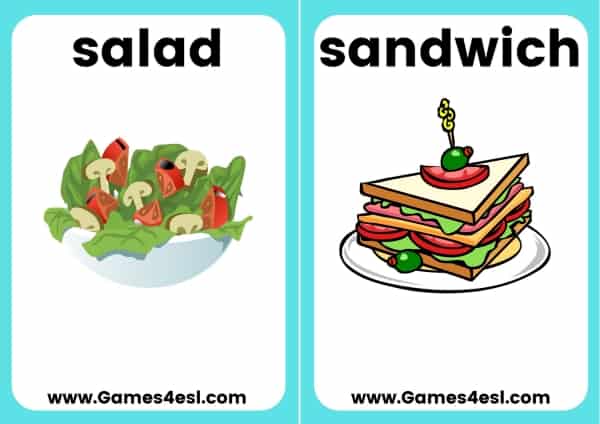 Food Flashcards Games4esl