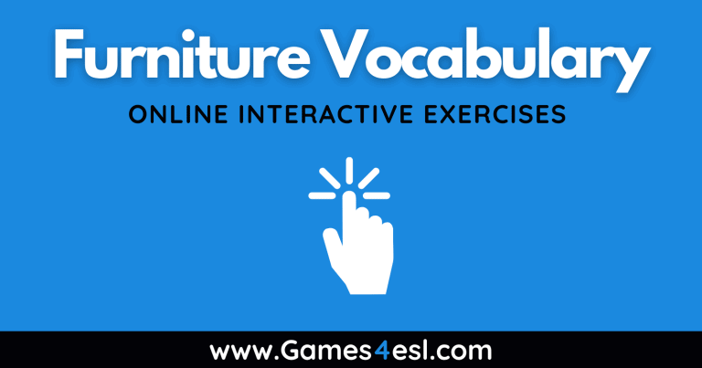 Furniture Vocabulary Exercises