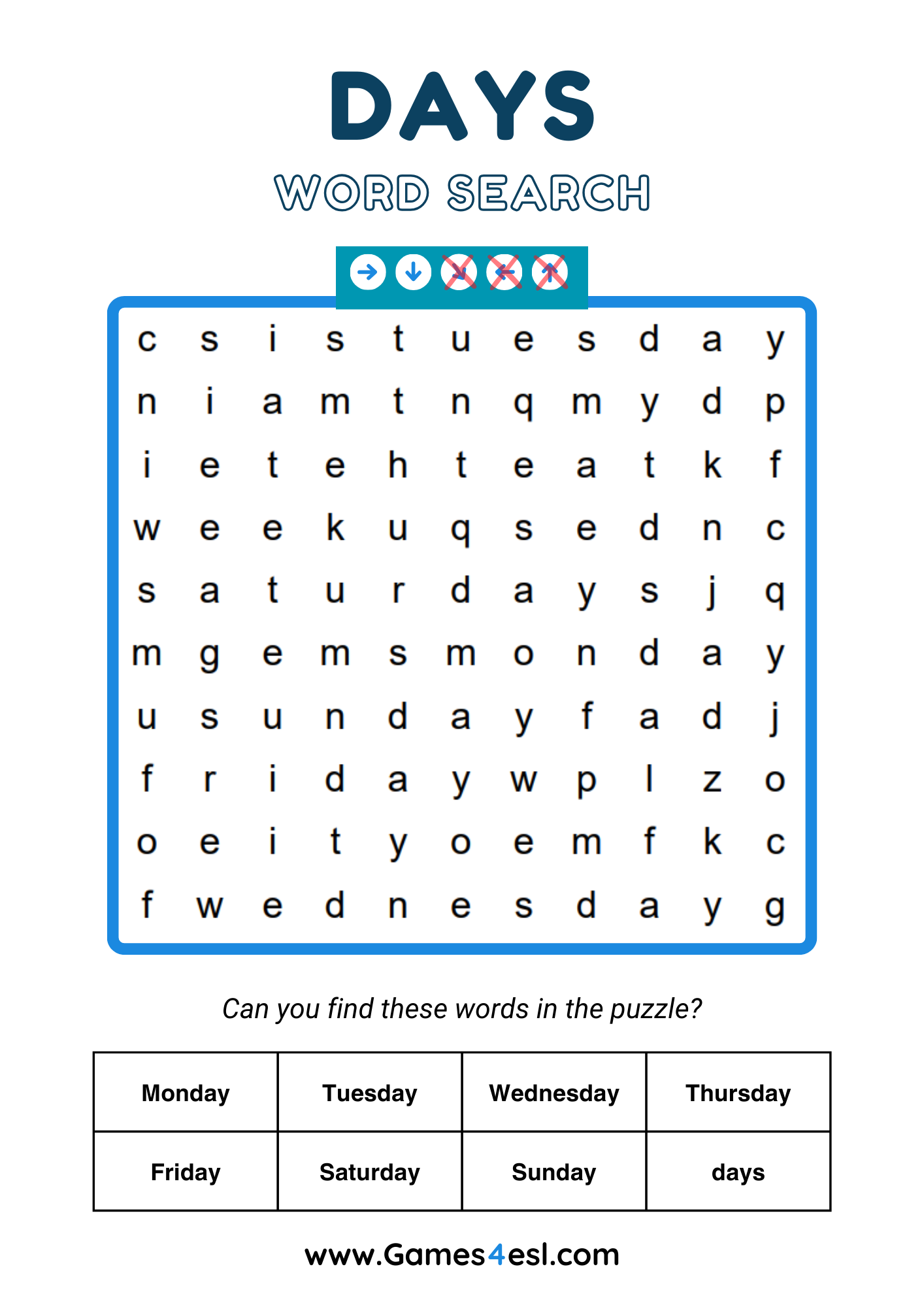 word-searches-for-grade-1-games4esl