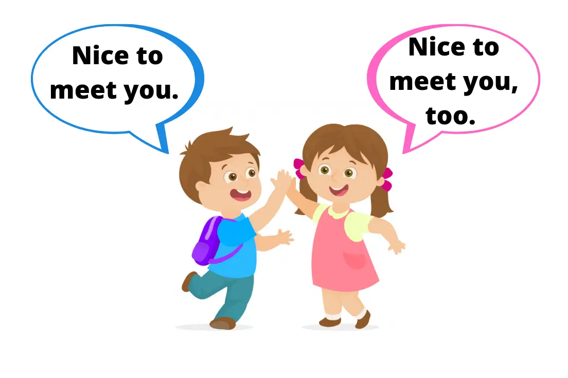 kids greeting each other