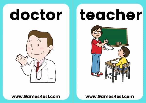 Jobs And Occupations Flashcards Games4esl