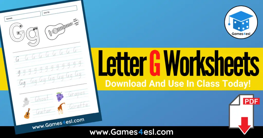 Letter G Worksheets