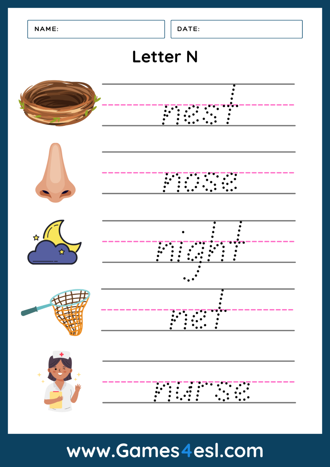 100+ FREE Alphabet Worksheets - Letters A To Z | Games4esl