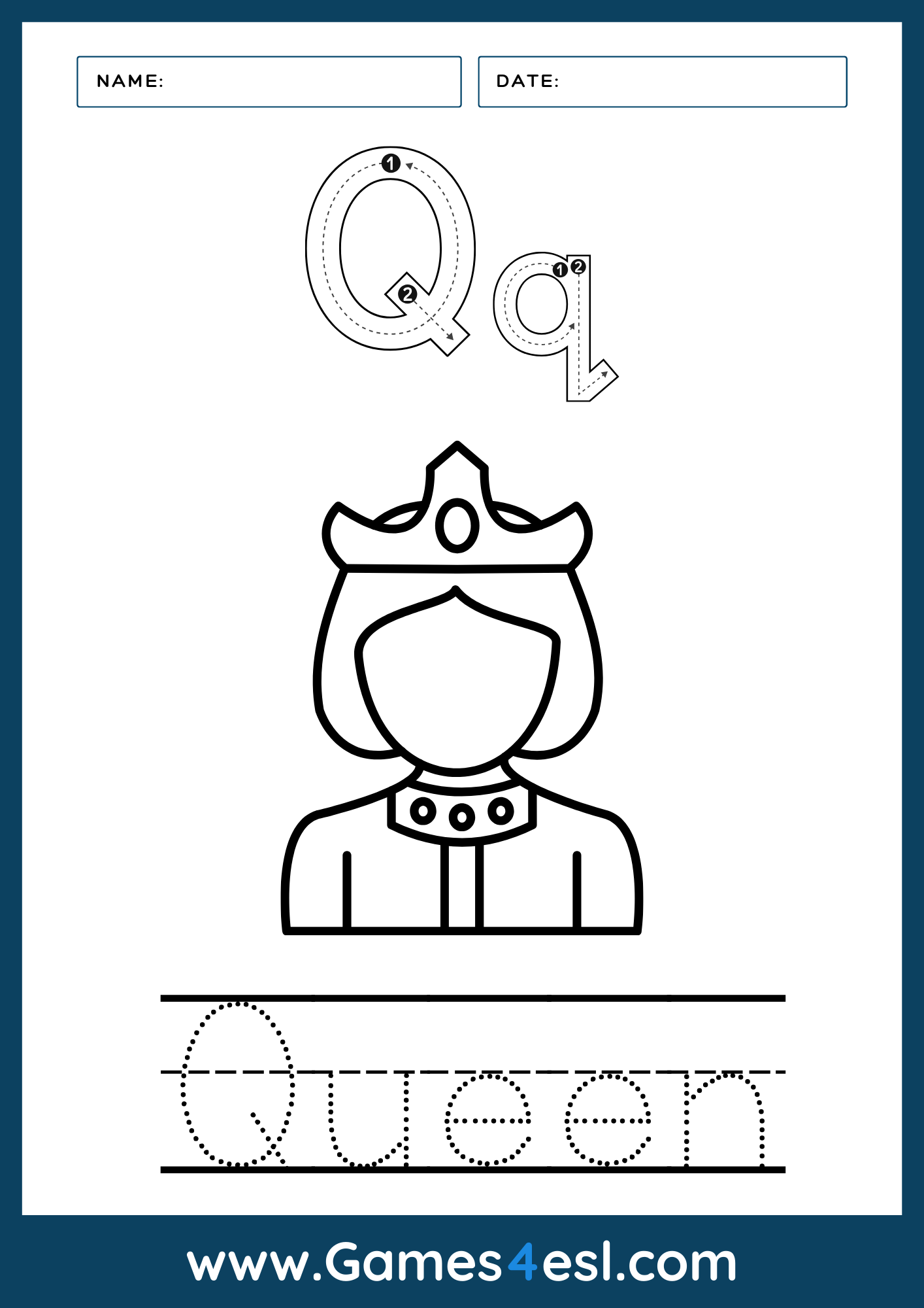 A Letter Q Worksheet