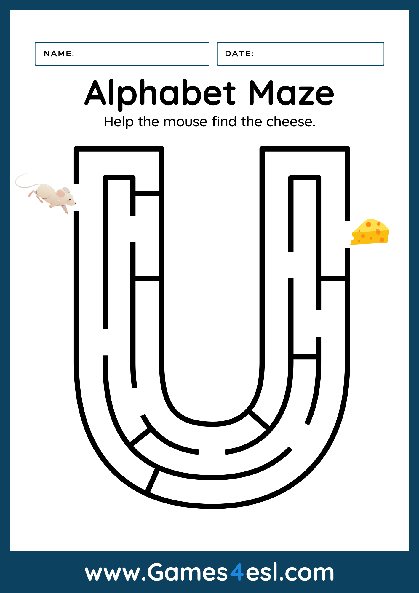 A Letter U Activity Worksheet