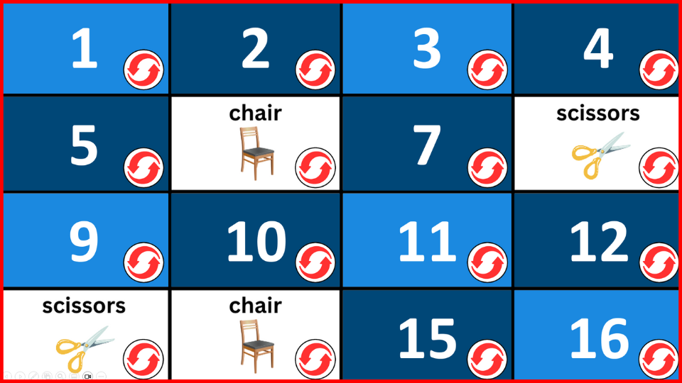 A Screenshot of a Matching Game PPT Game Template