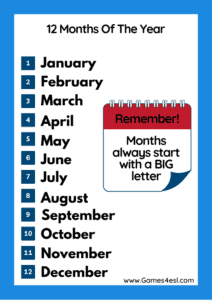 Months In English | English Vocabulary For Beginners