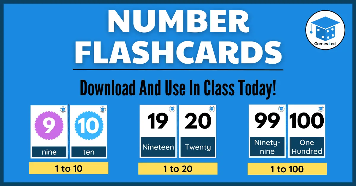 Numbers 10 to 100 ESL Vocabulary Interactive Board Game