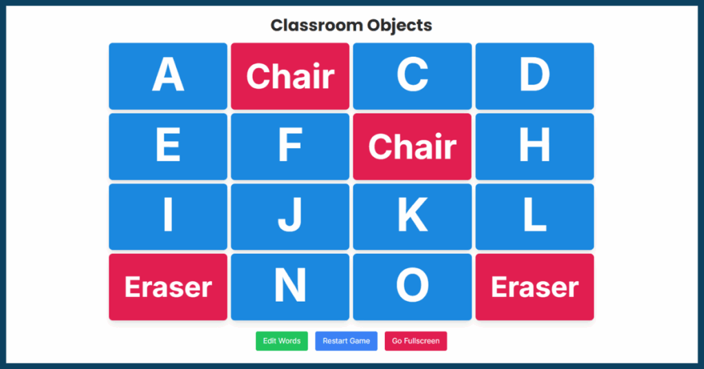 A screenshot of an online memory game where you must find the matching pairs.
