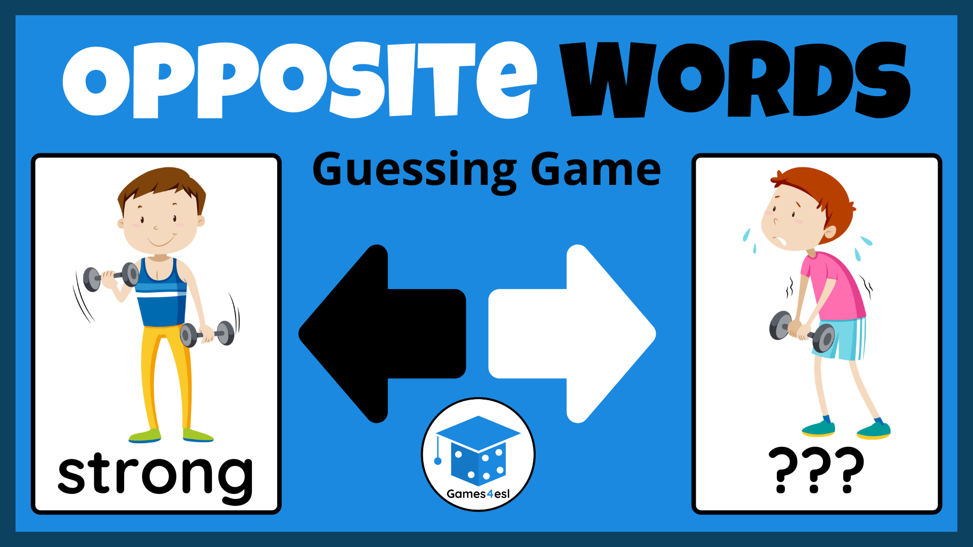 opposite words game games4esl