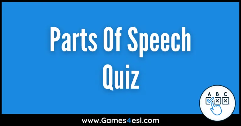 Fun Parts Of Speech Quiz (With Free PDF)