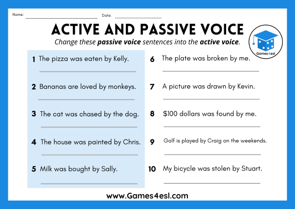 Passive Voice Examples