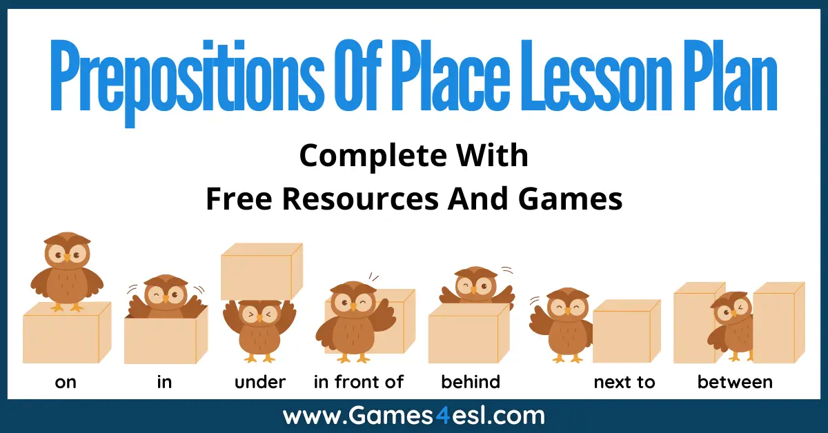 Prepositions of place – 'in', 'on', 'at