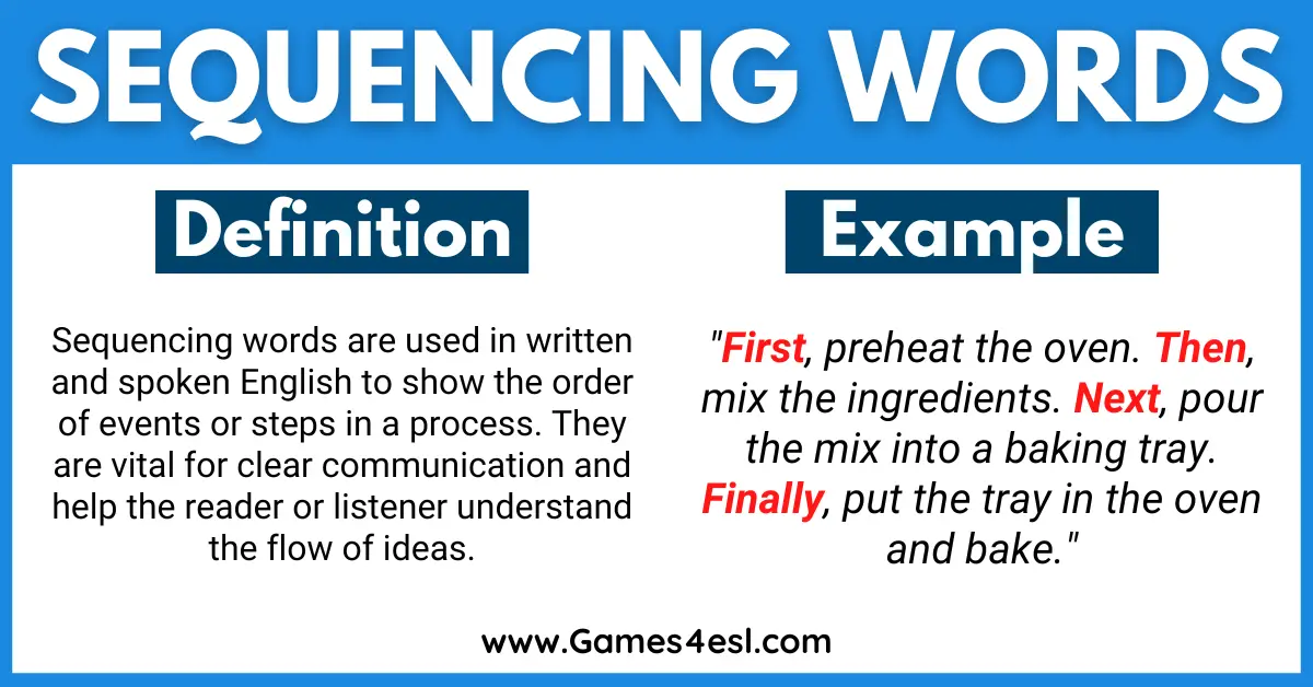 Words and Phrases to Use for Sequencing Ideas - My Lingua Academy