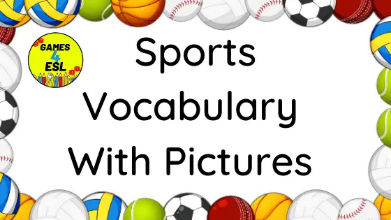 Sports Vocabulary English Vocabulary Games