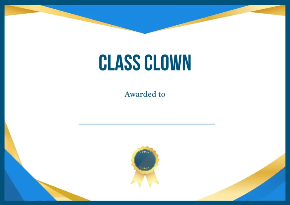Student Award - Class Clown