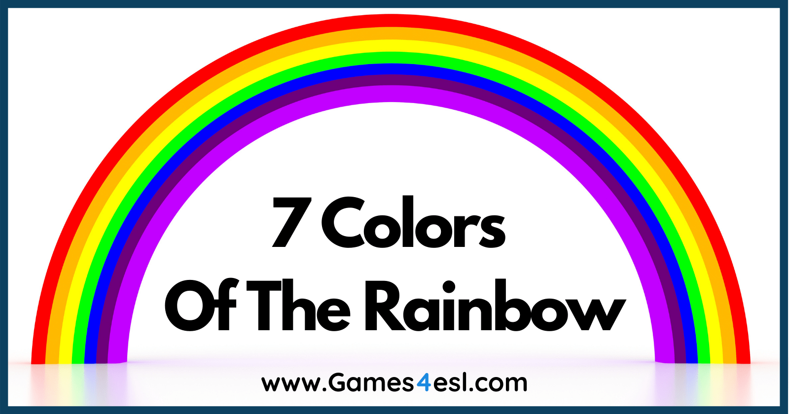 what are the 7 rainbow colours in order