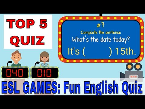 EASY ENGLISH QUIZ FOR KIDS - TOP FIVE QUIZ #2 | Games4esl