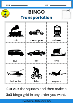 Transportation Worksheets | Games4esl