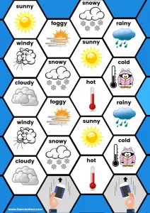Printable Board Game - Weather