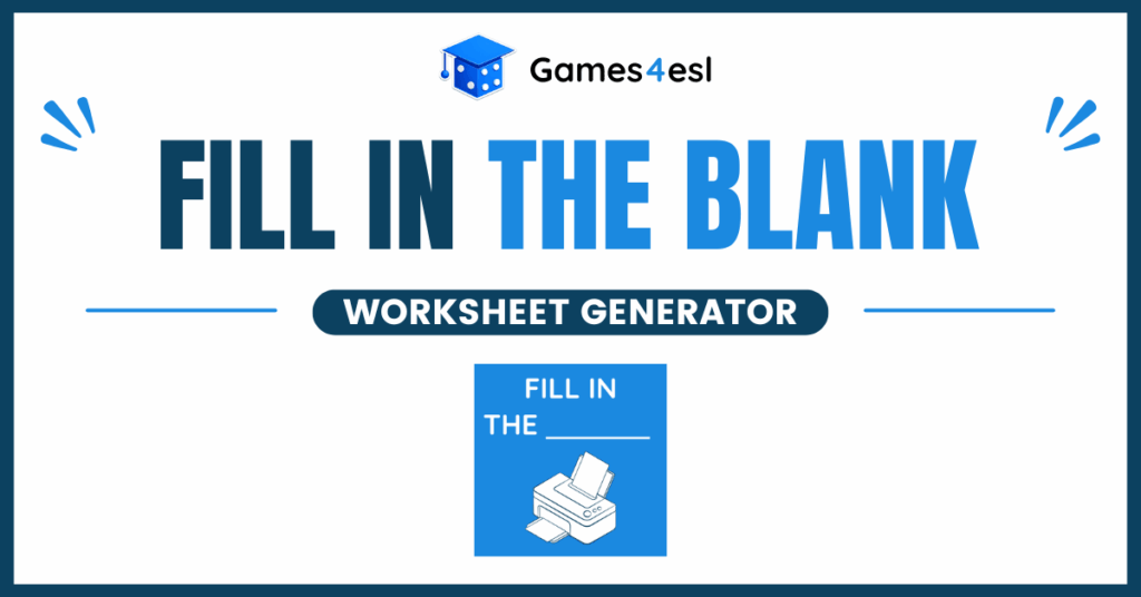 Fill in the Blank Worksheet Generator