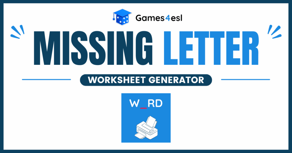 Missing Letter Word Search Generator