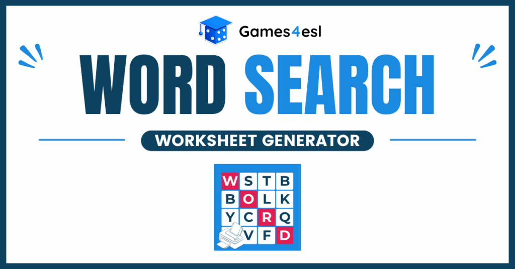 Word Search Worksheet Generator